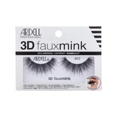 Ardell 3D Faux Mink 863  1Pc Black   Für Frauen (False Eyelashes)