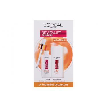 Loreal Paris Revitalift Clinical Vitamin C 50Ml Daily Facial Cream Revitalift Clinical Vitamin C Anti-Uv Fluid Spf50 50 Ml + Revitalift Clinical Vitamin C Serum 30 Ml Für Frauen  Skin Serum(Day Cream)  