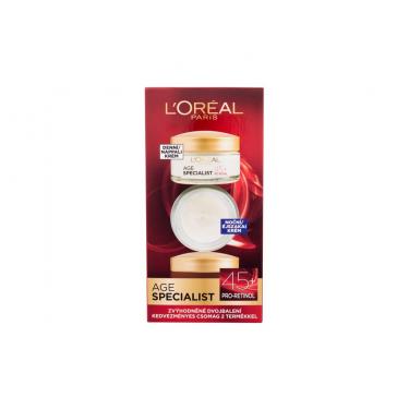 Loreal Paris Age Specialist 45+ 50Ml Daily Facial Cream Age Specialist 45 Spf20 50 Ml + Night Facial Cream Age Specialist 45 50 Ml Für Frauen  Night Skin Cream(Day Cream)  