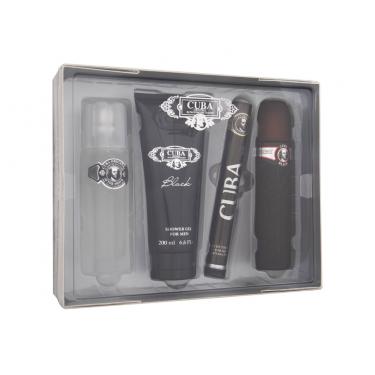 Cuba Black    EDT 100 ml + EDT 35 ml + After Shave Lotion 100 ml + Shower Gel 200 ml Aftershave Water  100ml(Eau de Toilette) für Männer
