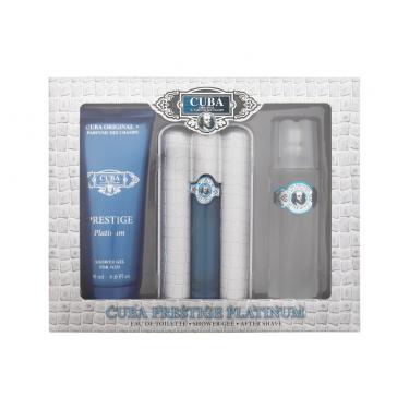 Cuba Prestige Platinum   EDT 90 ml + Shower Gel 200 ml + After Shave Lotion 100 ml Aftershave Water  90ml(Eau de Toilette) für Männer