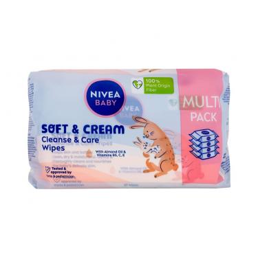 Nivea Baby      4X57Pc K (Cleansing Wipes) Soft & Cream Cleanse & Care Wipes