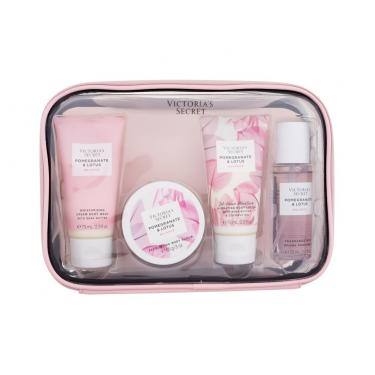 Victorias Secret Pomegranate & Lotus Balance 75Ml Body Spray 75 Ml + Body Lotion 75 Ml + Body Scrub 85 G + Shower Cream 75 Ml Für Frauen  Body Lotion(Body Spray)  