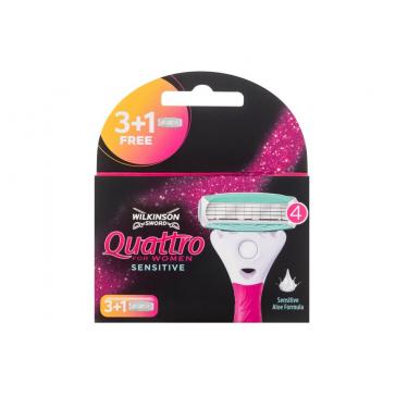 Wilkinson Sword Quattro For Women Sensitive  4Pc    Für Frauen (Replacement Blade)