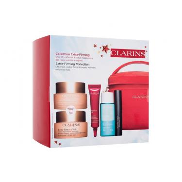 Clarins Extra-Firming   Extra-Firming Jour 50 Ml + Extra-Firming Nuit 50 Ml + Total Eye Lift 7 Ml + Instant Eye Make-Up Remover 30 Ml + Wonder Perfect Mascara 4D 3 Ml 01 Perfect Black + Double Serum 0,9 Ml + Red Cosmetic Bag Skin Serum 1I00000101 50Ml W (