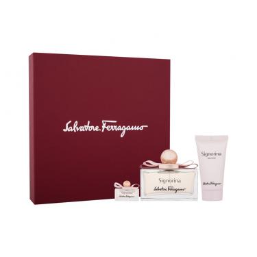 Salvatore Ferragamo Signorina  100Ml Edp 100 Ml + Body Lotion 50 Ml + Edp 5 Ml Für Frauen  Body Lotion(Eau De Parfum)  