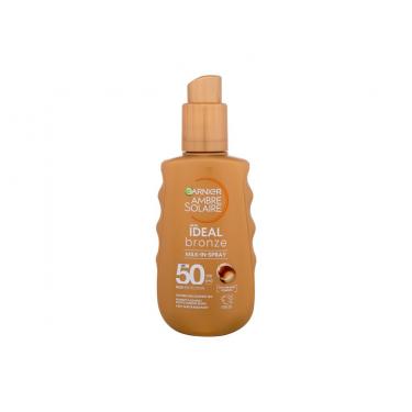 Garnier Ambre Solaire  Spf50    150Ml Unisex (Sun Body Lotion) Ideal Bronze Milk-In-Spray