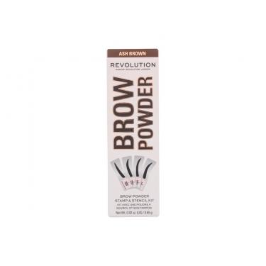 Makeup Revolution London Brow Powder Stamp & Stencil  0,65G Ash Brown   Für Frauen (Eyebrow Powder)