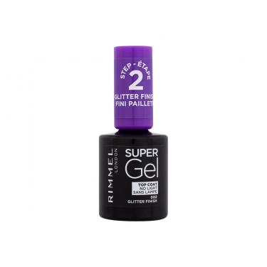 Rimmel London Super Gel Top Coat 12Ml  Für Frauen  (Nail Polish)  002 Glitter Finish