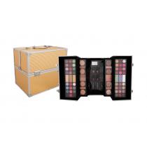 2K Super Model Beauty Train Case  Gold    122,6g(Makeup Palette) für Frauen