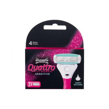 Wilkinson Sword Quattro For Women Sensitive 1Balení  Für Frauen  (Replacement Blade)  