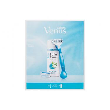 Gillette Venus   Venus Smooth Razor 1 Pc + Spare Blade 1 Pc + Satin Care Sensitive Aloe Vera Shaving Gel 75 Ml Shaving Gel Mm00000101 1Pc W (Razor)