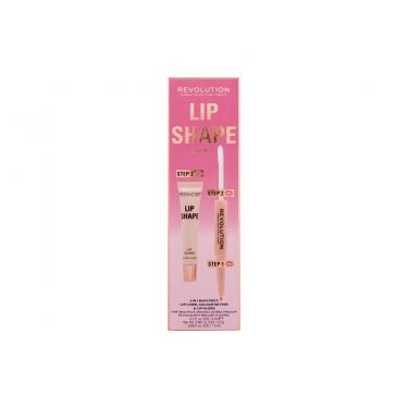 Makeup Revolution London Lip Shape  9Ml Lip Shape Lip Gloss 9 Ml + 2 In 1 Lip Liner & Colour Setter 1,7 Ml Für Frauen  (Lip Gloss)  Pink Nude