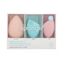 Real Techniques Poreless Perfection Kit  Miracle Cleanse Sponge + Miracle Airblend Sponge +  Miracle Powder Sponge 1Pc    Für Frauen (Applicator)