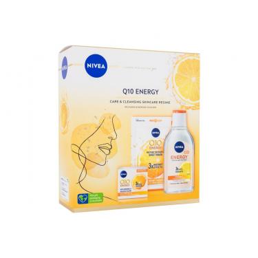 Nivea Q10 Energy  50Ml Day Cream Q10 Energy 50 Ml + Micellar Water Q10 Energy 400 Ml + Textile Mask Q10 Energy 1 Pc Für Frauen  Micellar Water(Day Cream) Gift Set 