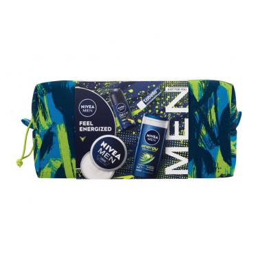 Nivea Men   Men Creme 150 Ml + Antiperspirant Men Deep Sport 50 Ml + Shower Gel Men Energy 250 Ml + Lipbalm Labello Men Active 4,8 G + Cosmetic Bag Cosmetic Bag 2620000101 150Ml M (Day Cream) Feel Energized