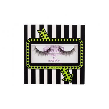 Makeup Revolution London Beetlejuice Volume Lashes 1Pc  Für Frauen  (False Eyelashes)  Black