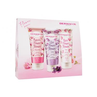 Dermacol Flower Power   Shower Cream Magnolia Flower 200 Ml + Shower Cream Lilac Flower 200 Ml + Shower Cream Rose Flower 200 Ml Shower Cream Ym00000101 200Ml W (Shower Cream)