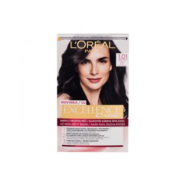 Loreal Paris Excellence Creme Triple Protection 48Ml  Für Frauen  (Hair Color)  1,01 Dark Deep Black